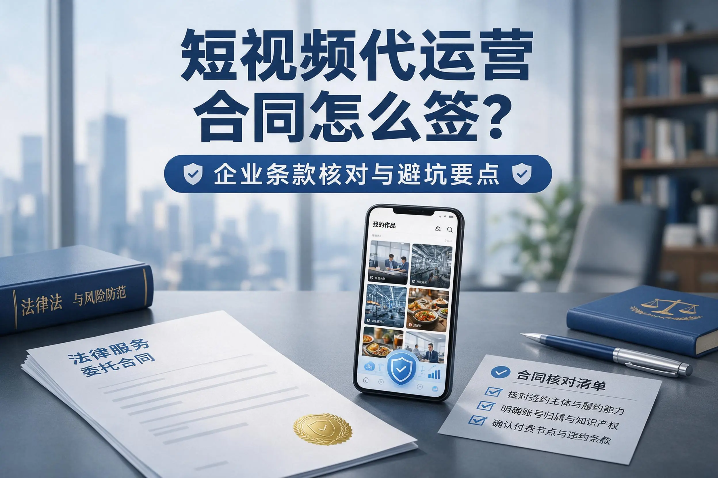 短视频代运营合同怎么签？娄底企业条款核对与避坑要点