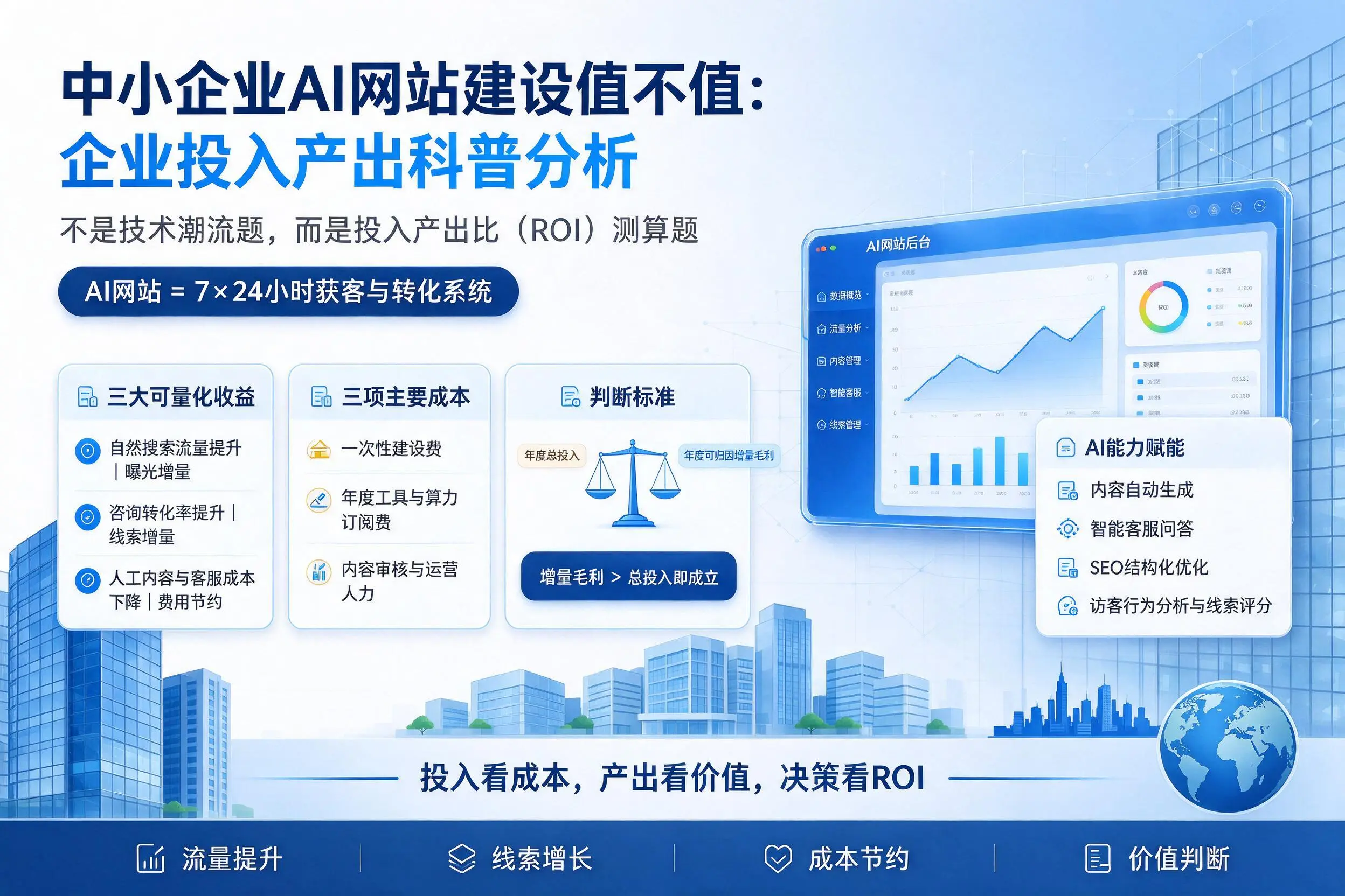 中小企业AI网站建设值不值：娄底企业投入产出科普分析
