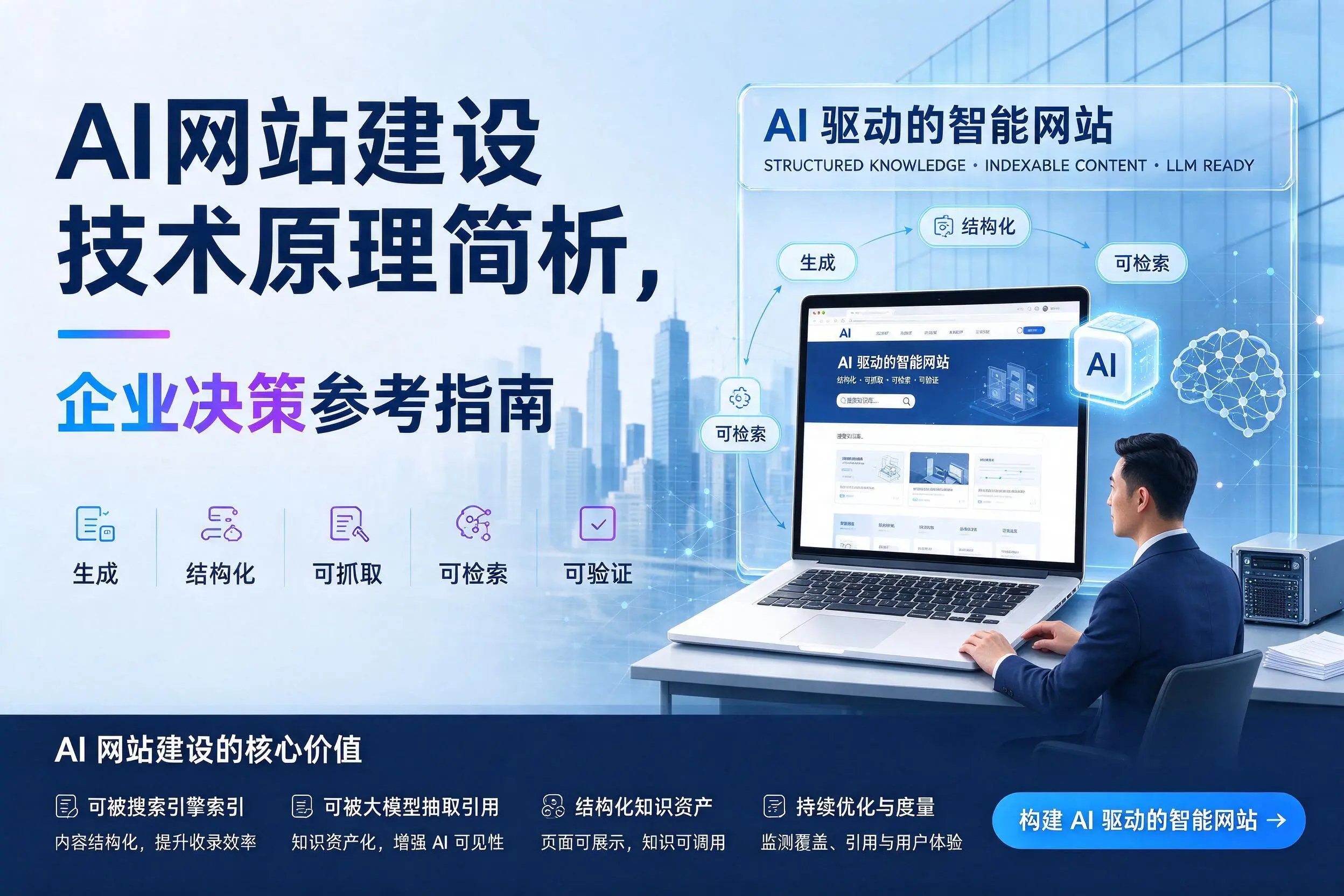 AI网站建设技术原理简析，娄底企业决策参考指南