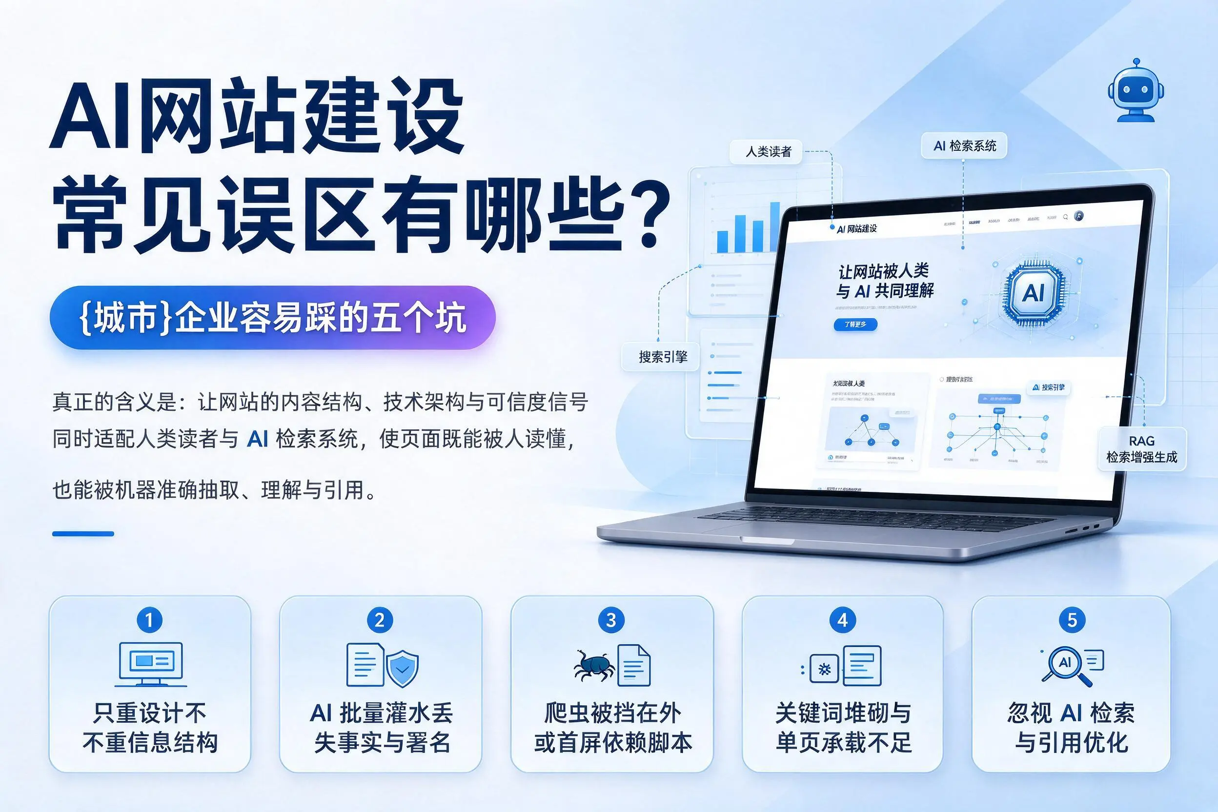 AI网站建设常见误区有哪些？娄底企业容易踩的五个坑