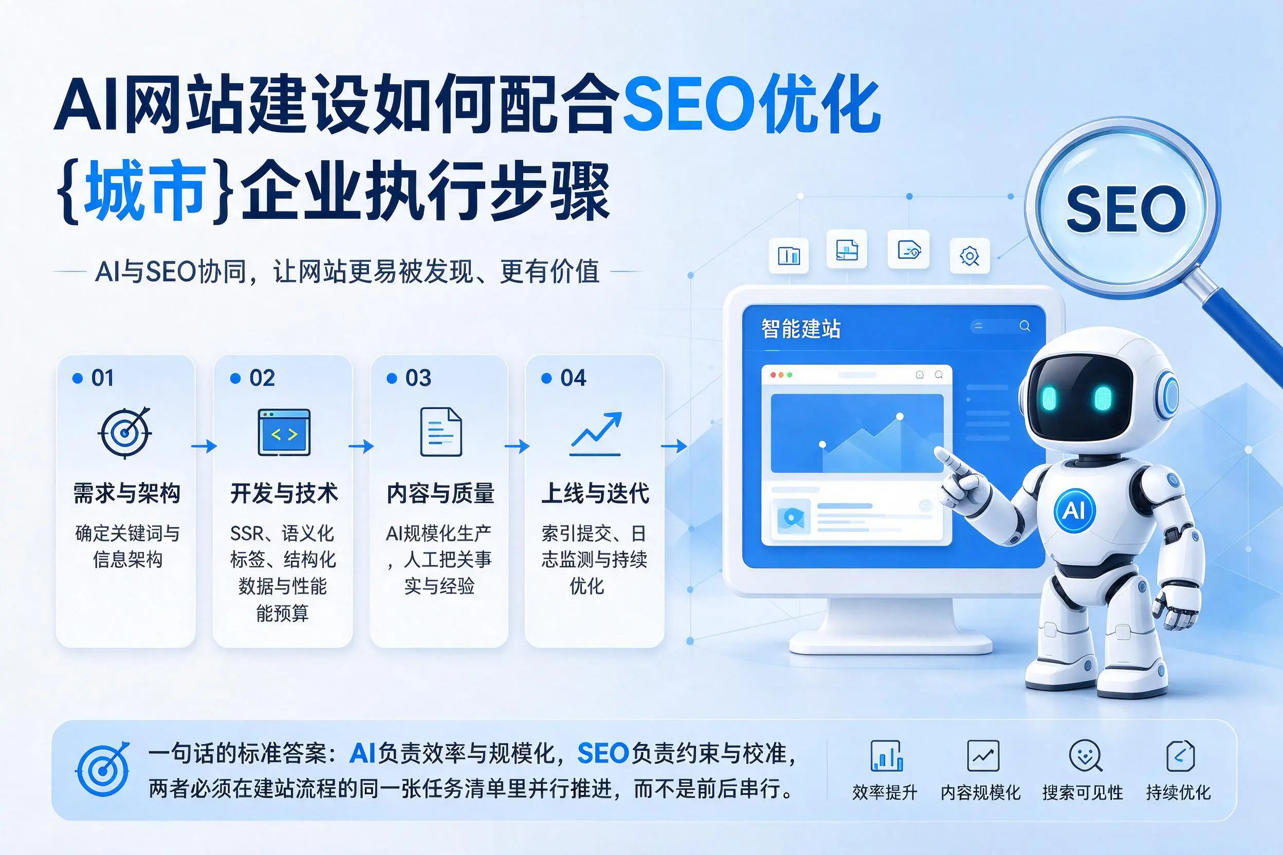 AI网站建设如何配合SEO优化，娄底企业执行步骤