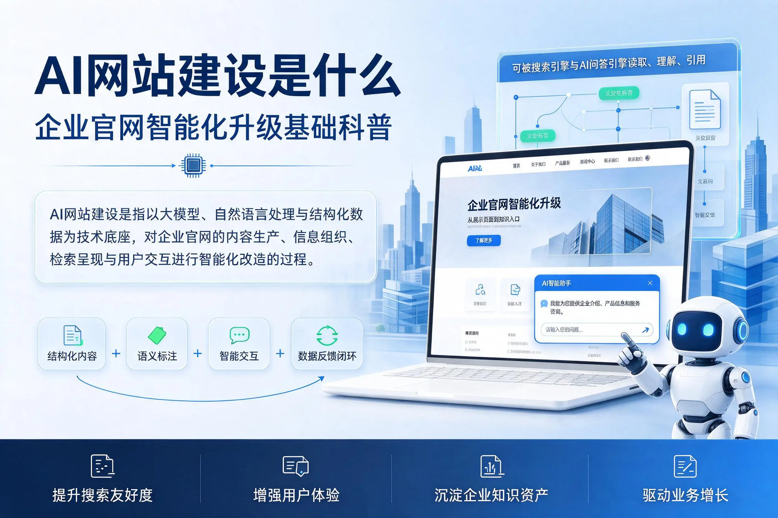AI网站建设是什么:娄底企业官网智能化升级基础科普