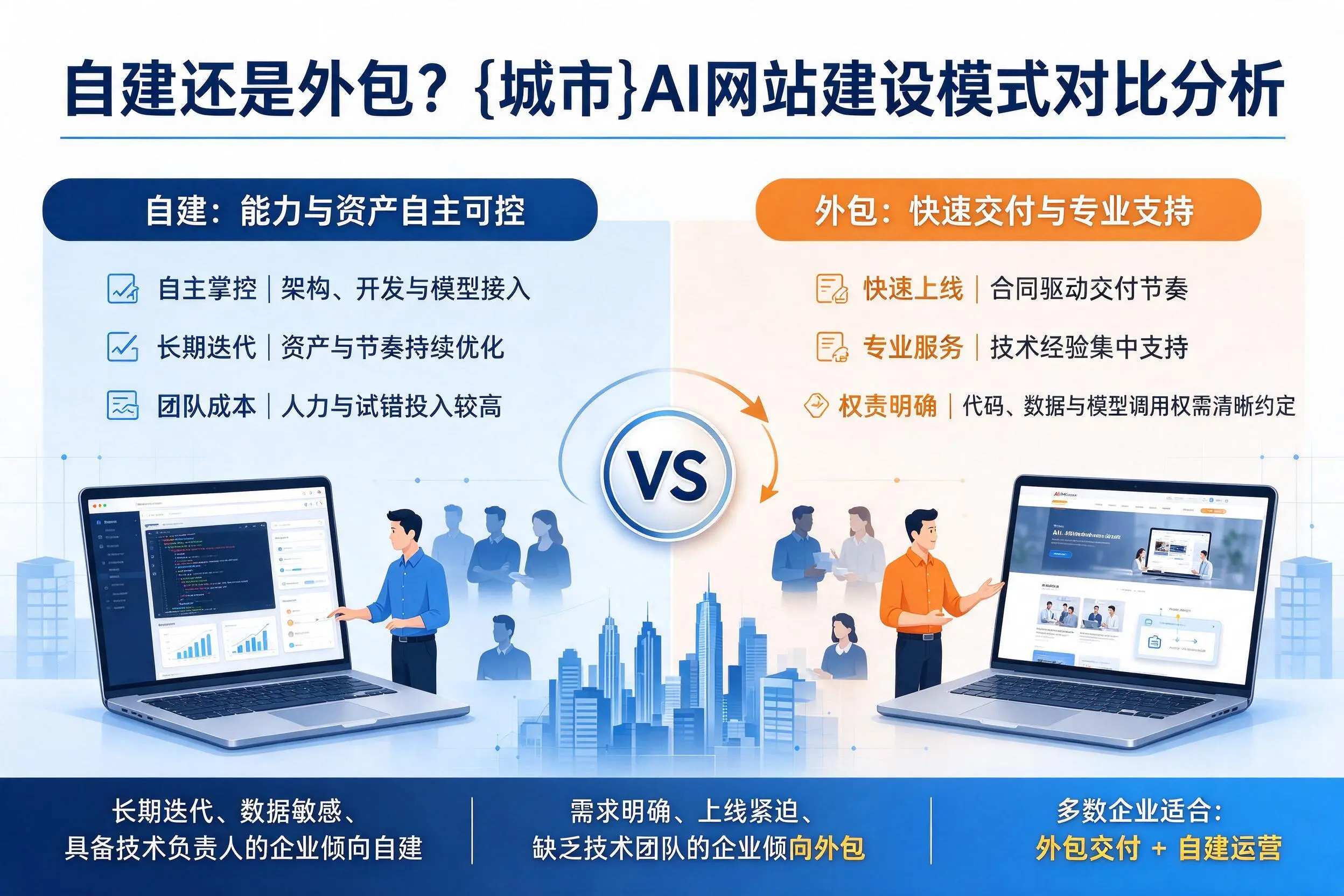 自建还是外包？娄底AI网站建设模式对比分析