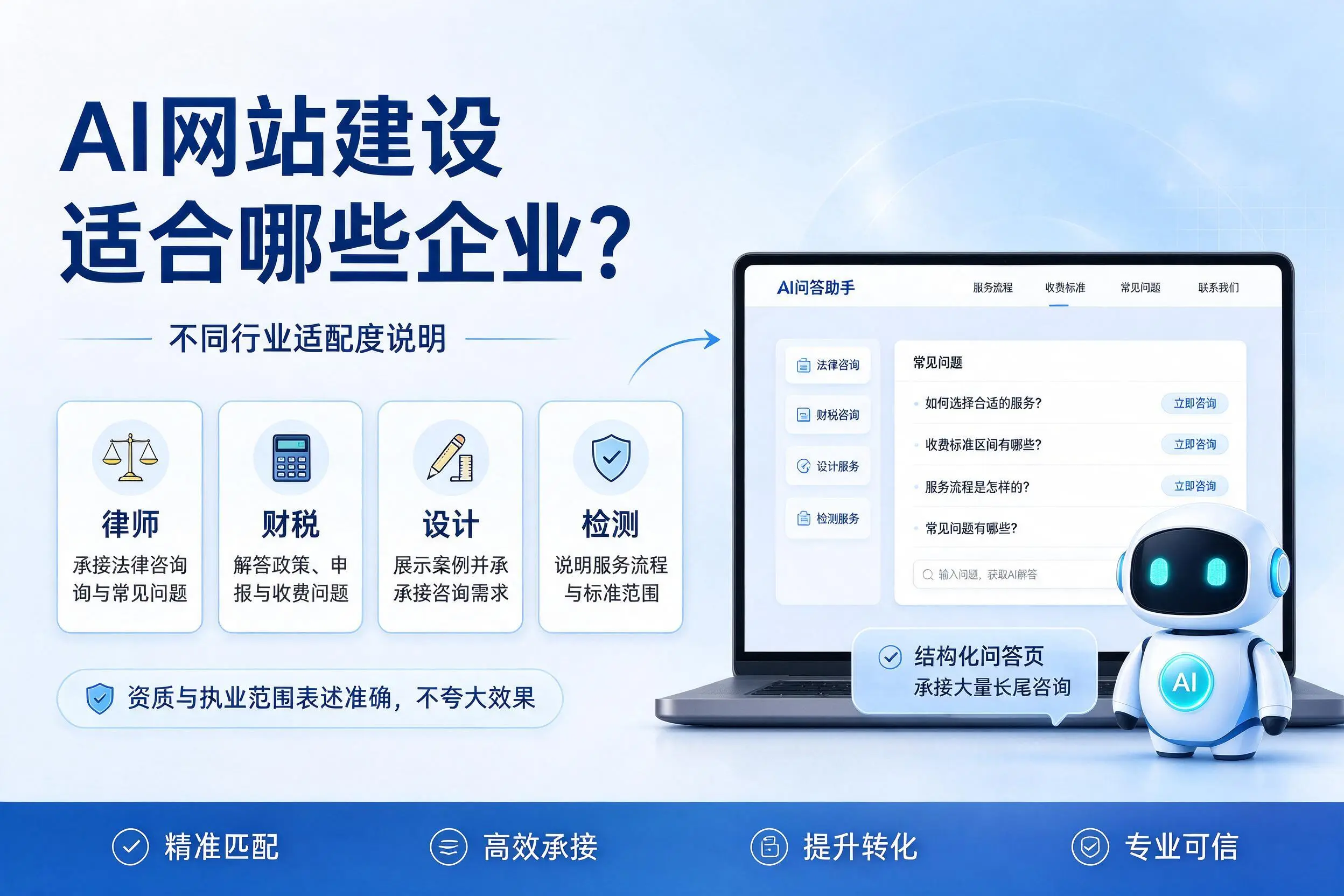 AI网站建设适合哪些企业?娄底不同行业适配度说明