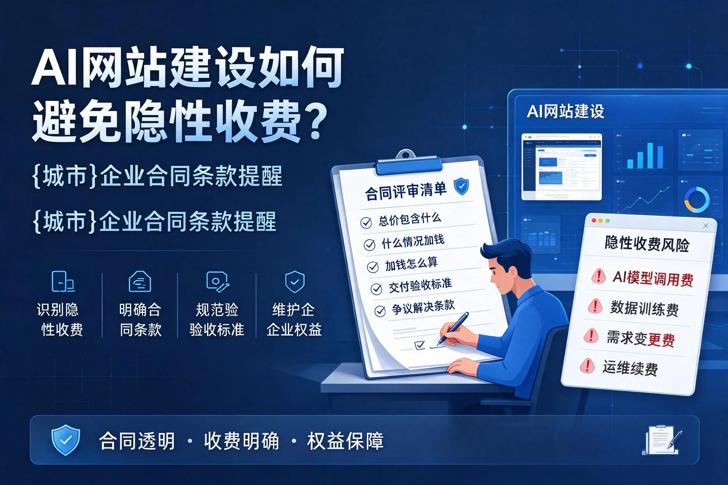 AI网站建设如何避免隐性收费？娄底企业合同条款提醒