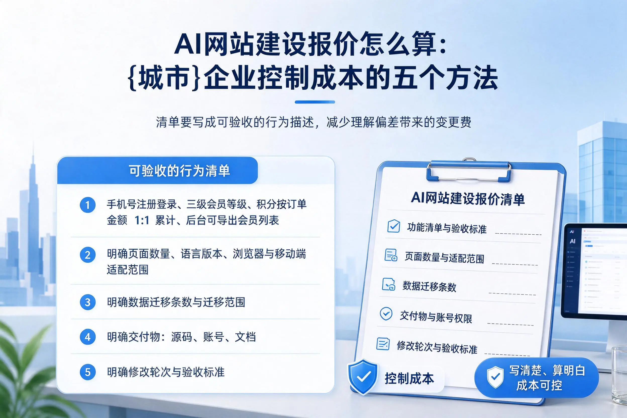 AI网站建设报价怎么算:娄底企业控制成本的五个方法
